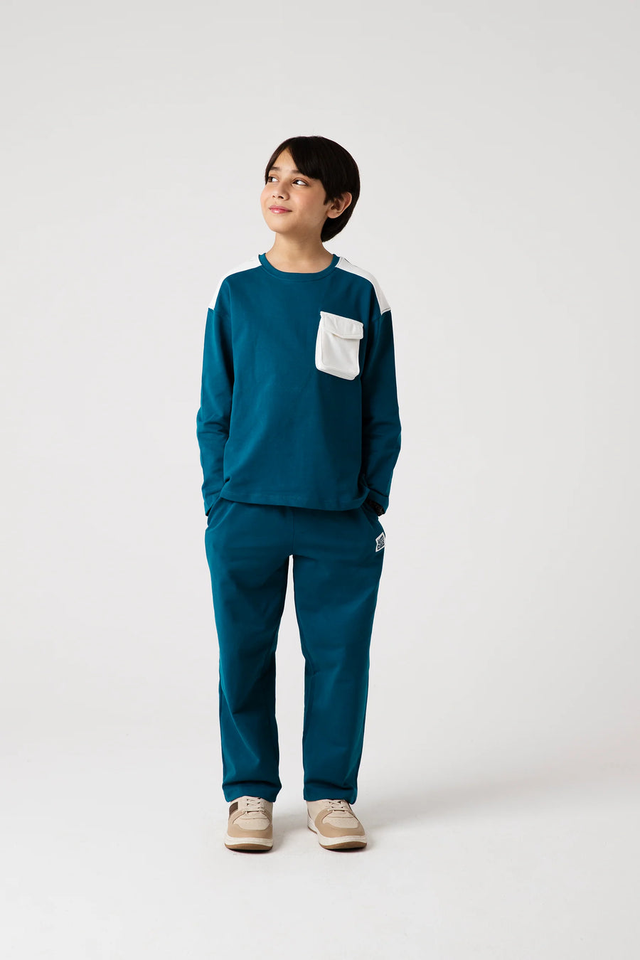 Boys Oatmeal Edge Moroccan Co-ord Set
