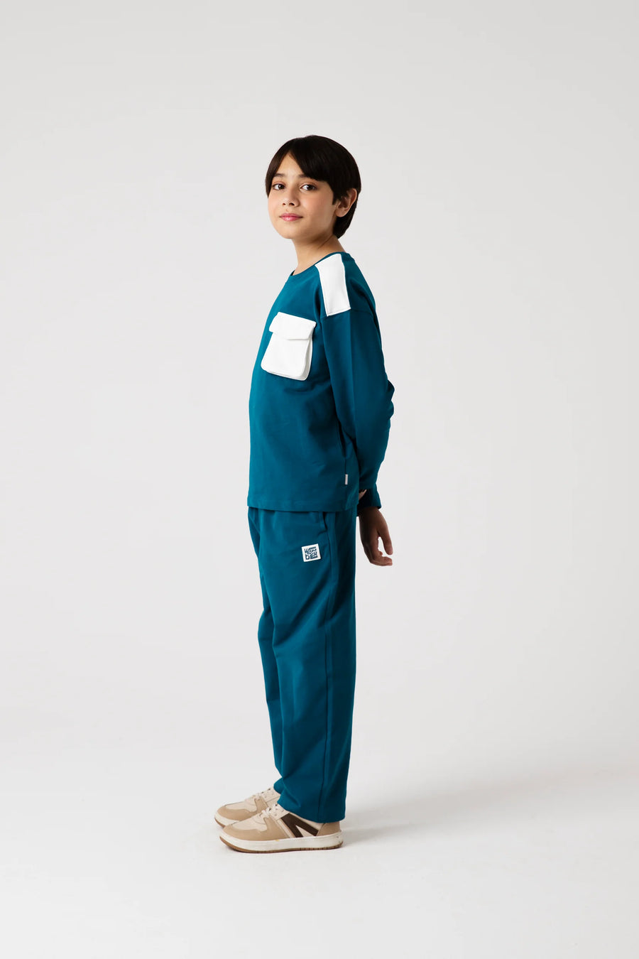 Boys Oatmeal Edge Moroccan Co-ord Set
