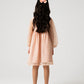 Peach Petal Yoke Net Dress