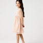 Peach Petal Yoke Net Dress