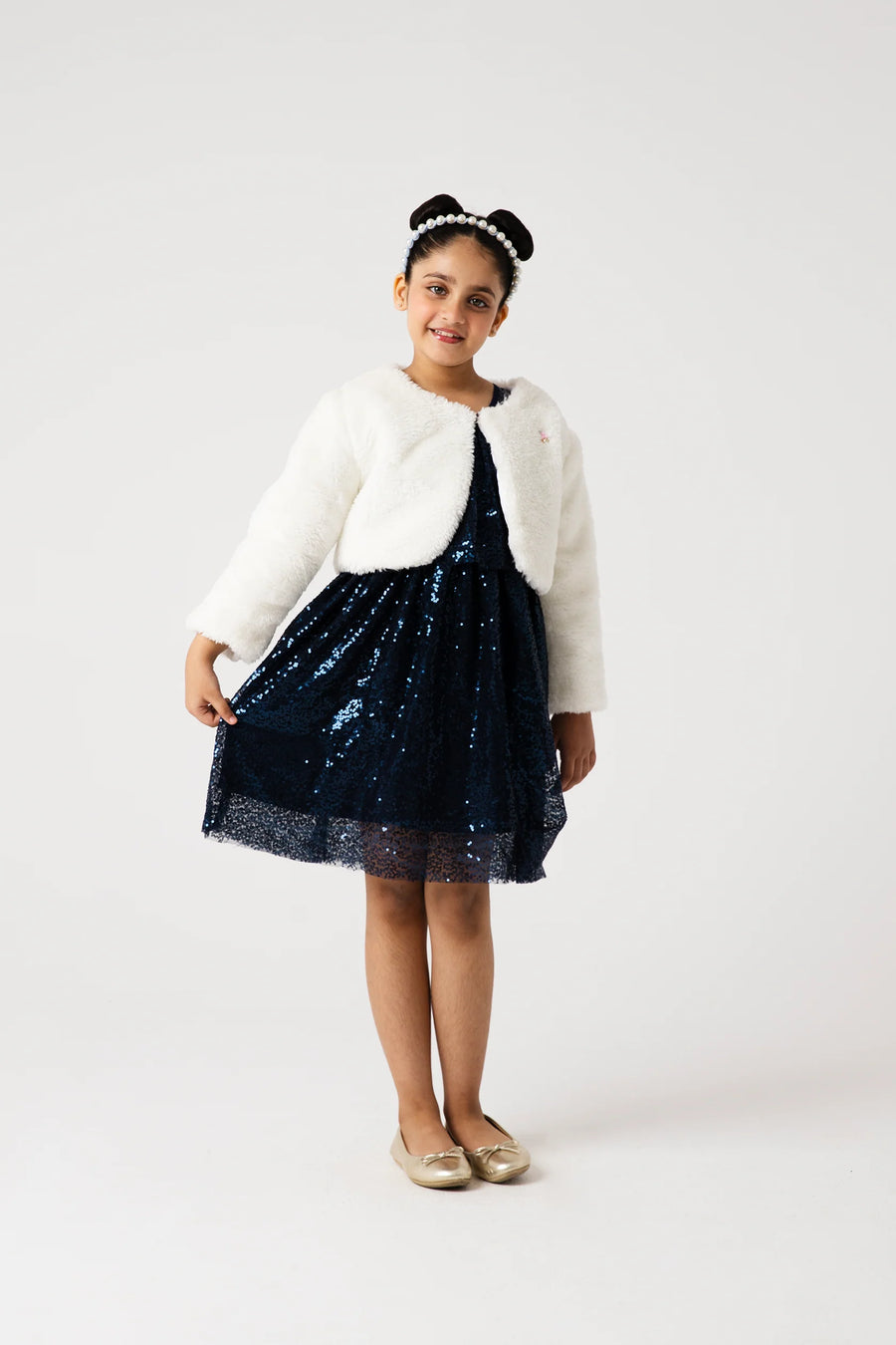 Girls Snow Pearl Cropped Shrug
