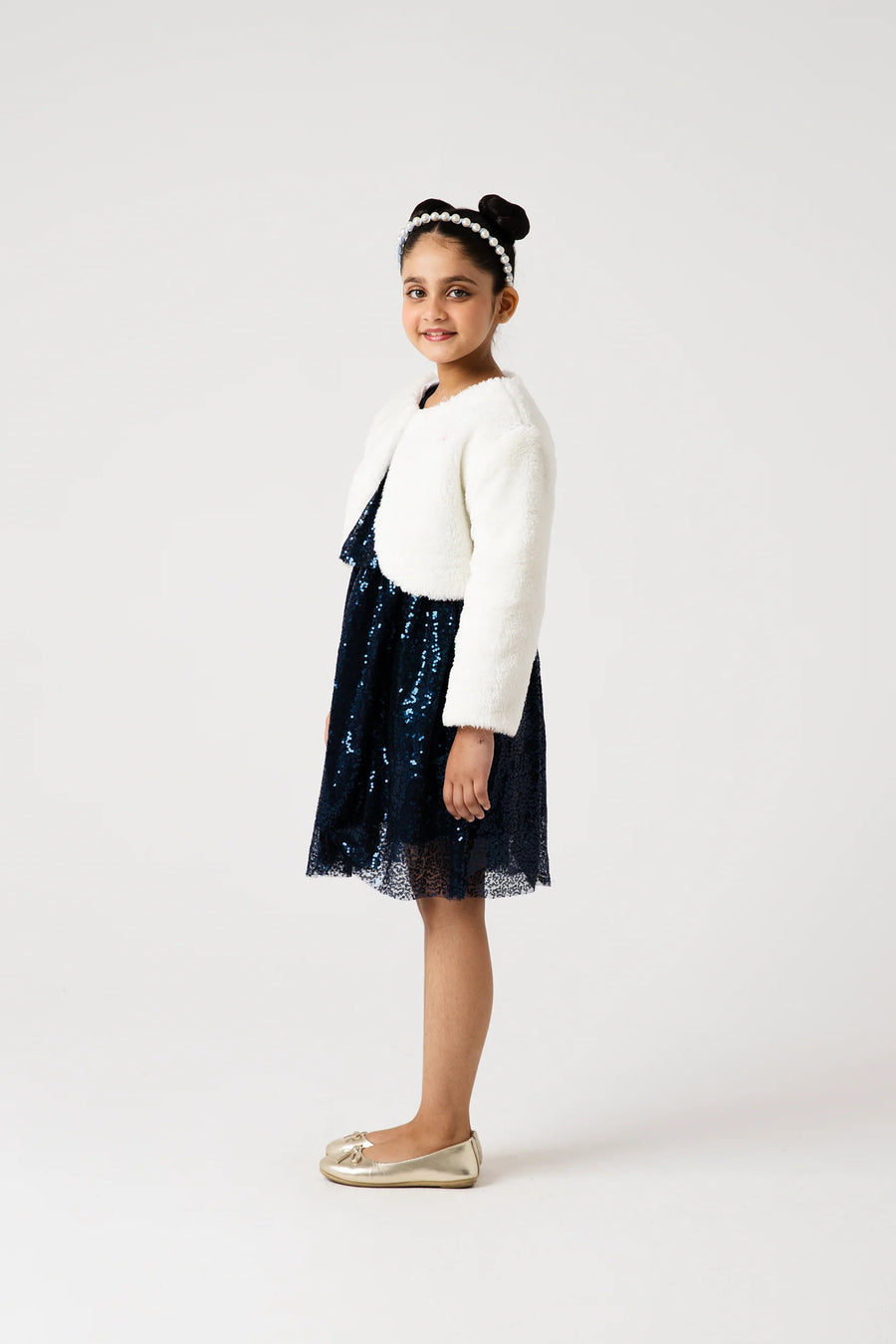 Girls Snow Pearl Cropped Shrug