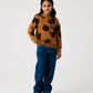 Girls Mocha Daisy Fleece Sweatshirt