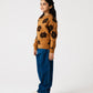 Girls Mocha Daisy Fleece Sweatshirt