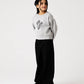 Girls Wild Bloom Gray Fleece Sweatshirt