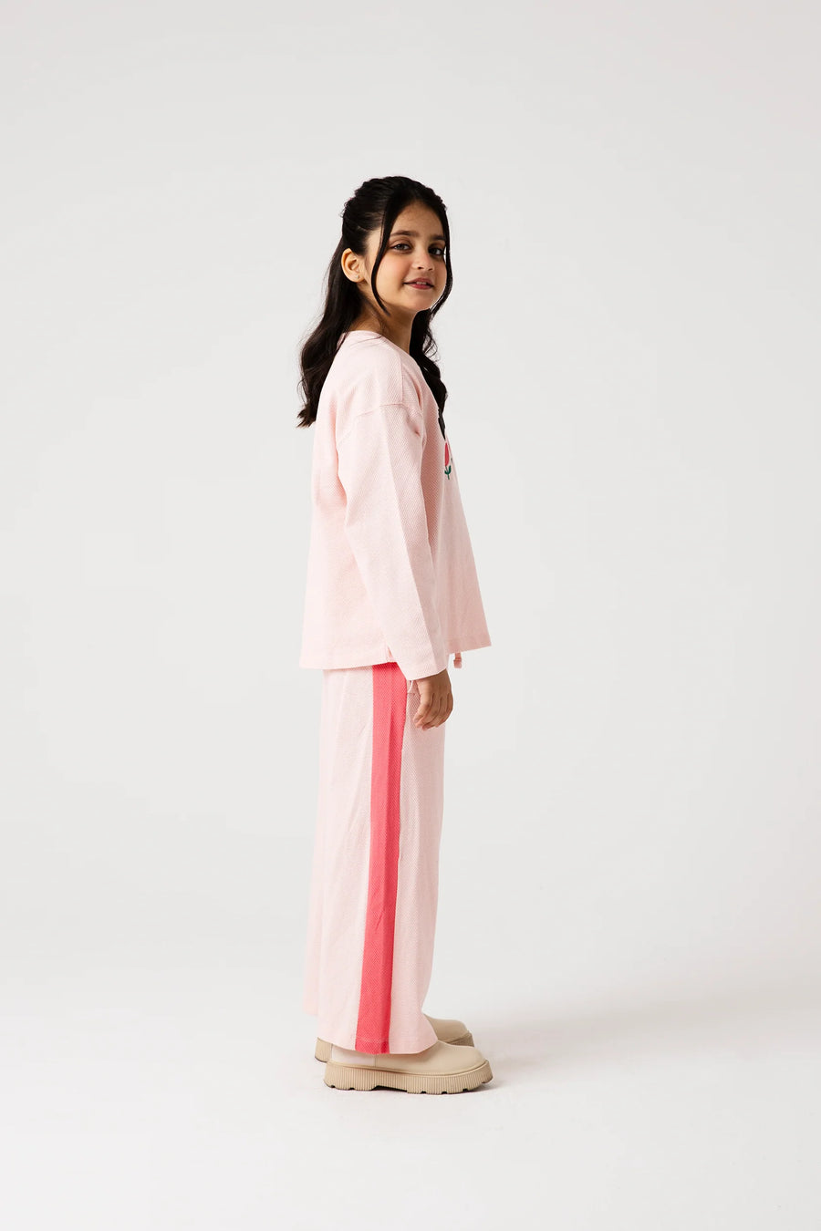 Girls Powder Pink Dreamy Co-ord Set