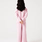 Girls Pink Stitch Fleece Co-ord Set
