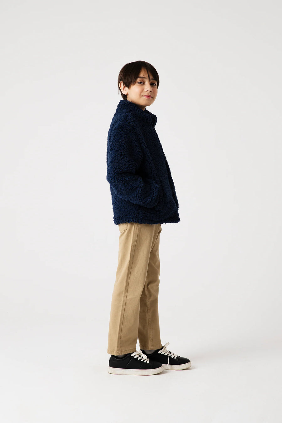 Boys Navy Summit Sherpa Jacket