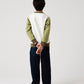Boys Olive Contrast Fleece Sweatshirt