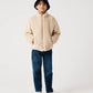 Boys Sandstone Sherpa Beige Jacket