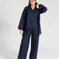 TEXTURED COLLARED A-LINE SHIRT WITH TROUSER