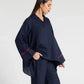 TEXTURED COLLARED A-LINE SHIRT WITH TROUSER