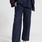 TEXTURED COLLARED A-LINE SHIRT WITH TROUSER