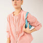 Crosshatch Ruffled Shirt