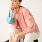 Crosshatch Ruffled Shirt