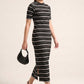 Yarn Dyed Knitted Dress