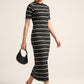 Yarn Dyed Knitted Dress