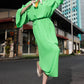 Batwing-Sleeve Dress
