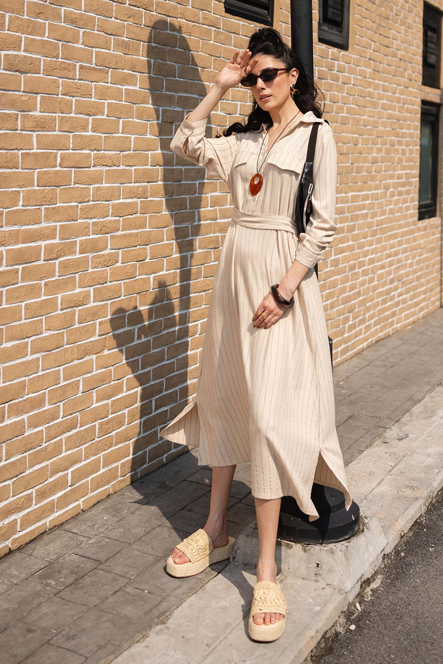 Striped Shirt Dress