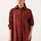 Printed Button-Down Dress