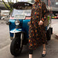 Printed Button-Down Dress