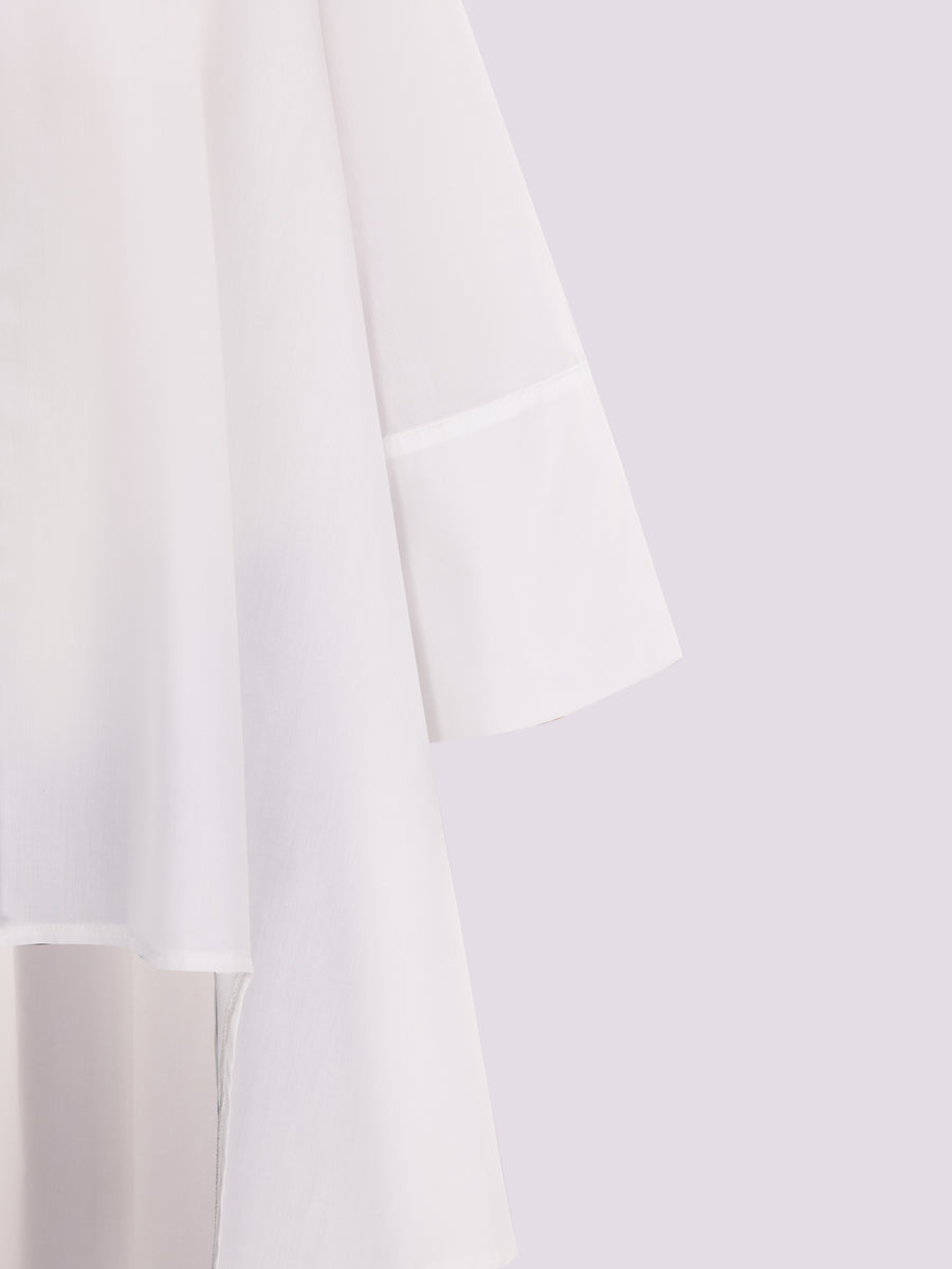 SYNCC BY J. - WHITE OVERSIZED ASYMMETRICAL SHIRT