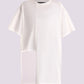 SYNCC BY J. - WHITE ASYMMETRICAL T-SHIRT-05A