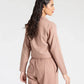 JACQUARD CROPPED SHIRT WITH FLAP POCKETS