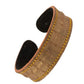 The Grit - Bronze Lizard Texture - Kara Style Leather Bracelet / Leather Cuff