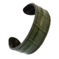 The Grit - Green Croc - Kara Style Leather Bracelet / Leather Cuff
