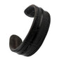 The Grit - Black Croc - Kara Style Leather Bracelet / Leather Cuff