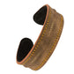 The Grit - Bronze Lizard Texture - Kara Style Leather Bracelet / Leather Cuff