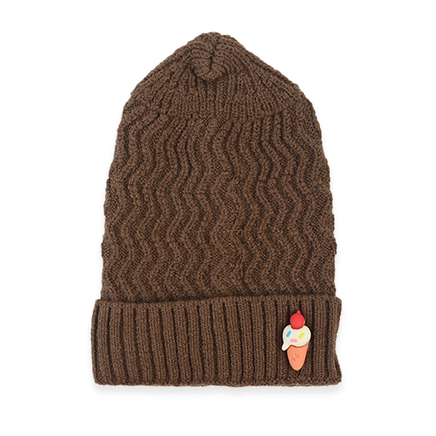 Wavy Wool Knitted Baby Cap