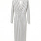 White Sequin Wrap Dress