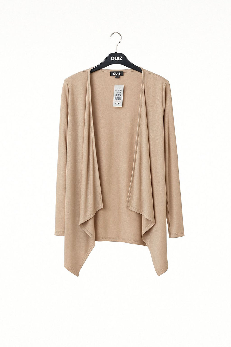 STONE LIGHT KNIT WATERFALL CARDIGAN