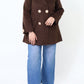 Women Chocolate Brown Casual Coat