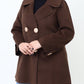 Women Chocolate Brown Casual Coat