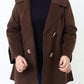 Women Chocolate Brown Casual Coat