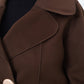 Women Chocolate Brown Casual Coat