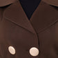 Women Chocolate Brown Casual Coat
