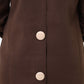 Women Chocolate Brown Casual Coat