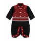Premium Traditional Dhoti Kurta with Red Sindhi Ajrak Waistcoat