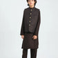 Dark Brown Kurta Trouser with Suiting Waistcoat - Kids