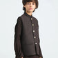 Dark Brown Kurta Trouser with Suiting Waistcoat - Kids