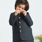 Charcoal Grey Kurta Trouser with Suiting Waistcoat - Kids