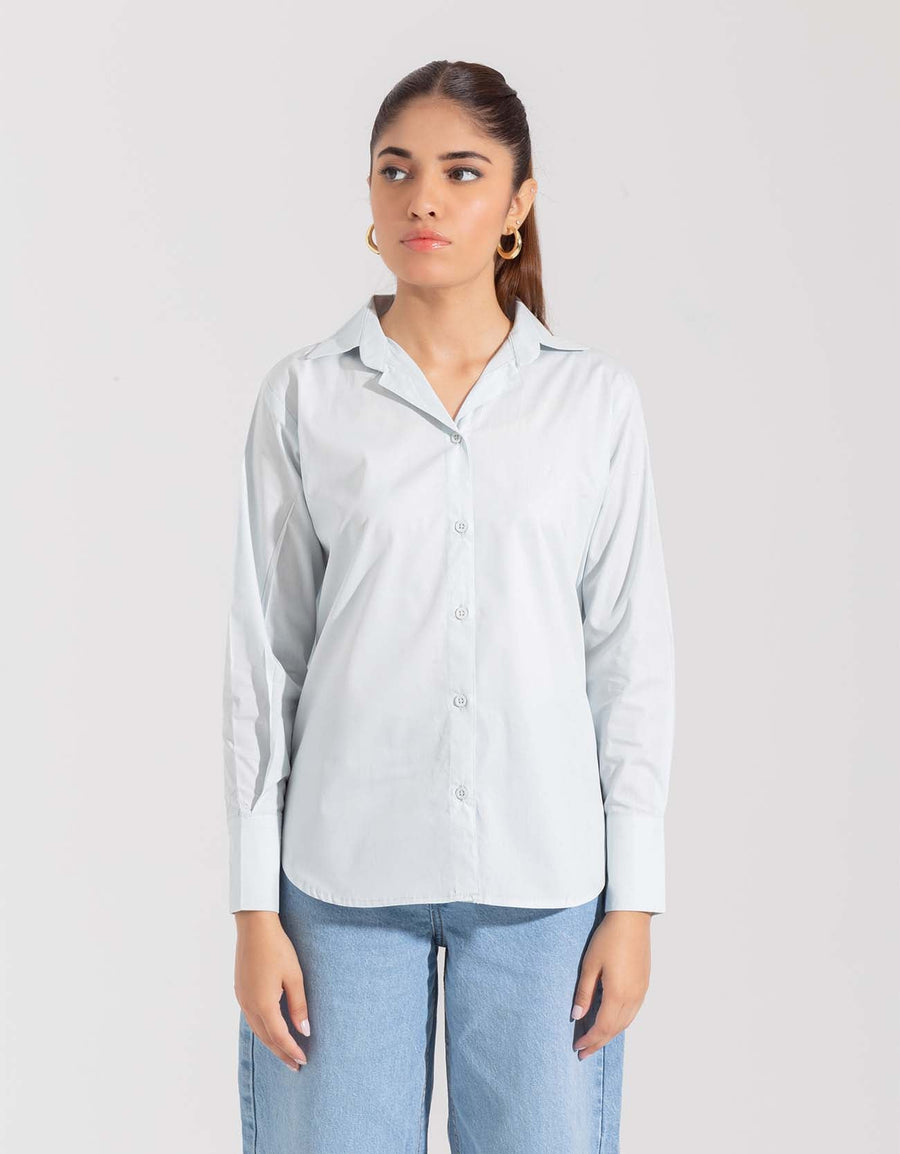 SHIRT WITH FOLDED BACK YOKE