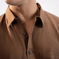WAFFLE TEXTURED BUTTON DOWN SHIRT