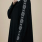 Ancient Pattern Embroidered Gathered Abaya