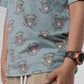 Boys Bear Printed Blue Tee