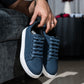 Basic Navy Blue Suede Sneaker